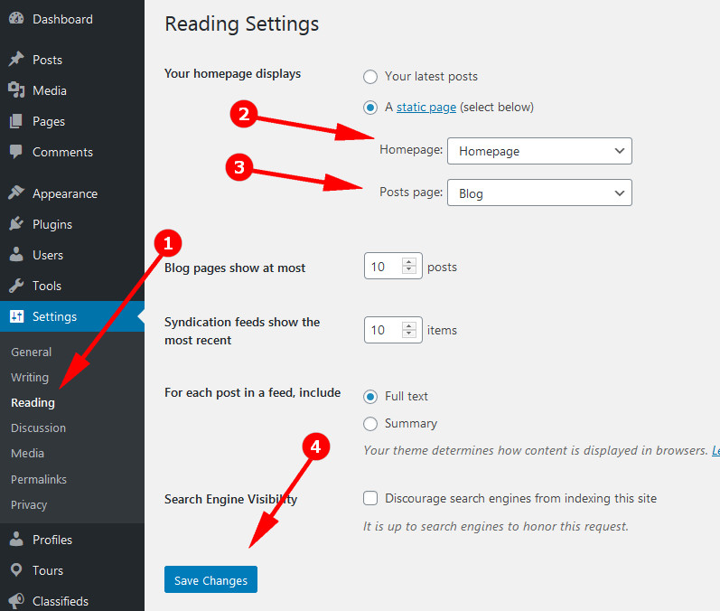 setting-home-blog-page